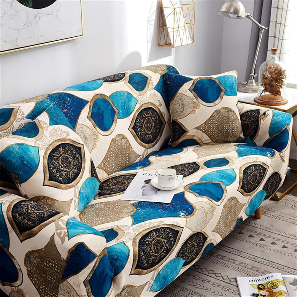 Blue Egyptian Art Sofa Slipcovers